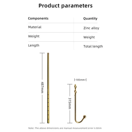 Golden LOCKINK 3867 Hook Set Anal AllNight Adjustable 0331